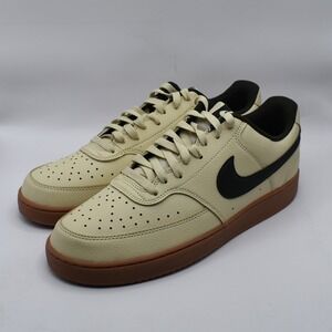 Nike Court Vision Low Sneakers Men's 11.5 Khaki Green Gum Sole NEW HV4506-200